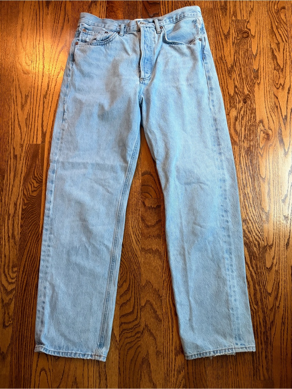 AGOLDE ’90s Mid-Rise Loose Straight-Leg Jeans | Size 28 | Light Wash - Picture 5 of 14